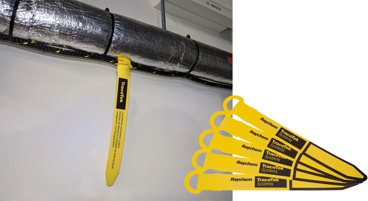 Znaczniki TT-TAG na kablu sensorowym TT1100-OHP.