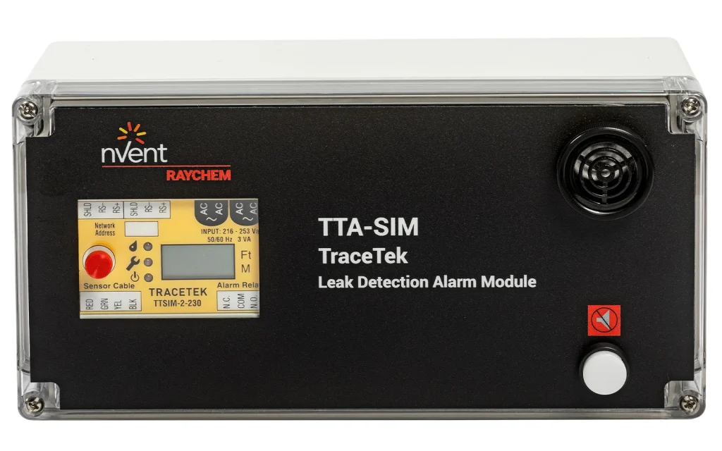 panel alarmowy sygnalizujący zalanie wodą