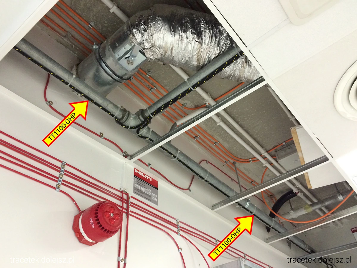 Wykrywanie wycieków wody nad sufitami podwieszanymi i na rurociągach