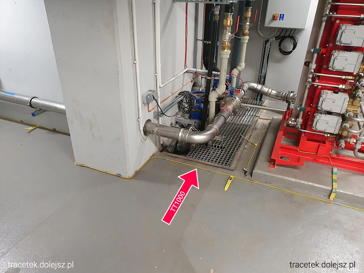 Sygnalizacja wycieku wody z pomp