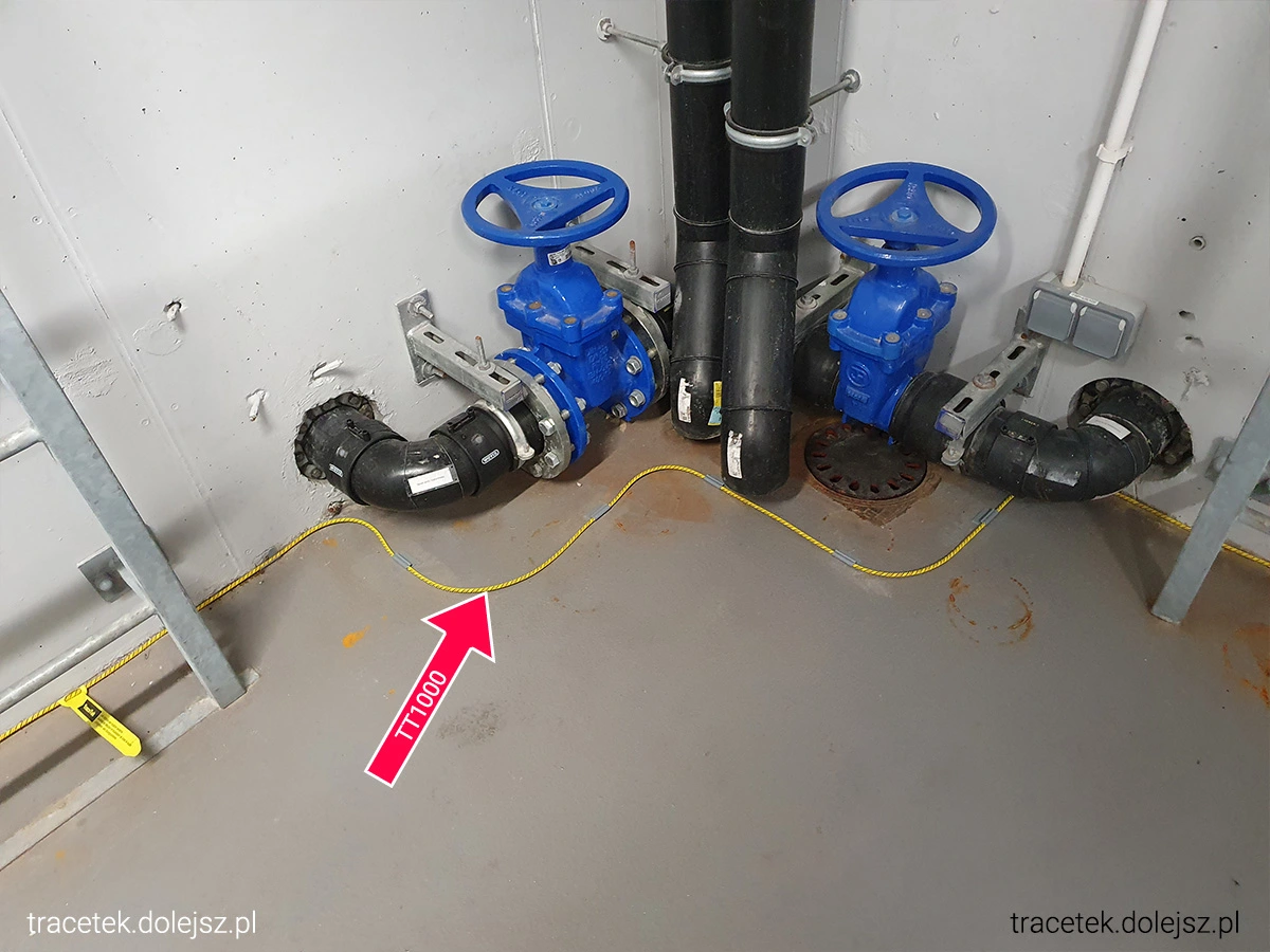 Sygnalizacja wycieku wody z zaworów