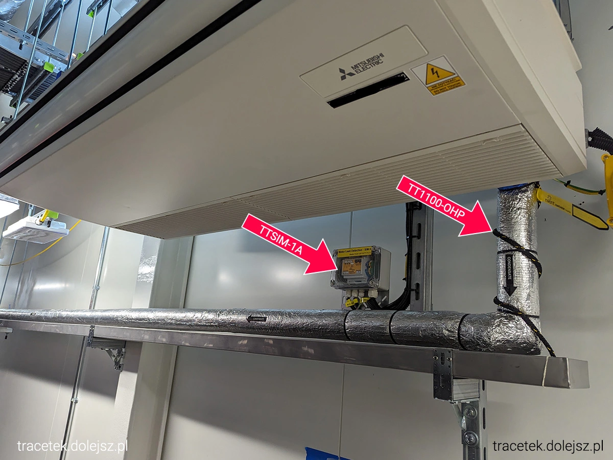 detekcja wycieków wody z klimatyzatora